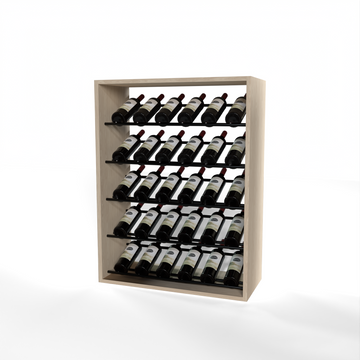 GrandCellar - 6 Column Full-Depth Label-Forward Wine Base Display - 36