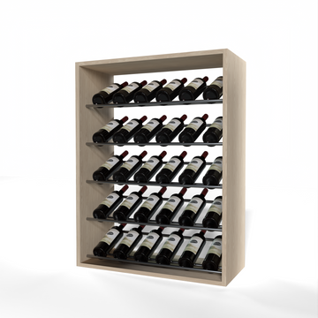 GrandCellar - 6 Column Full-Depth Label-Forward Wine Base Display - 36