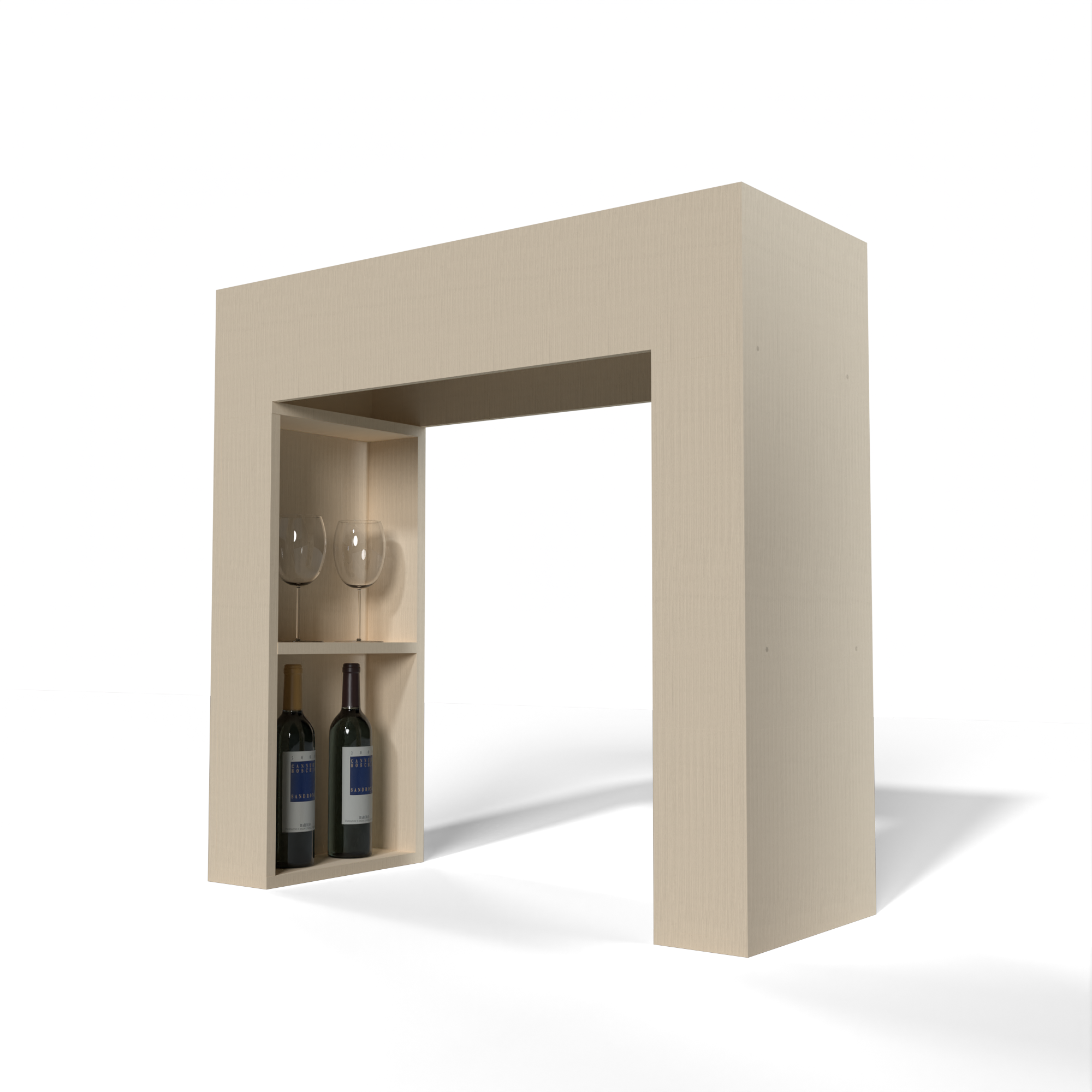 GrandCellar™ - 8 Column Full-Depth Square Arch w/Shelf - 36