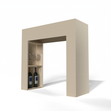 GrandCellar™ - 8 Column Full-Depth Square Arch w/Shelf - 36