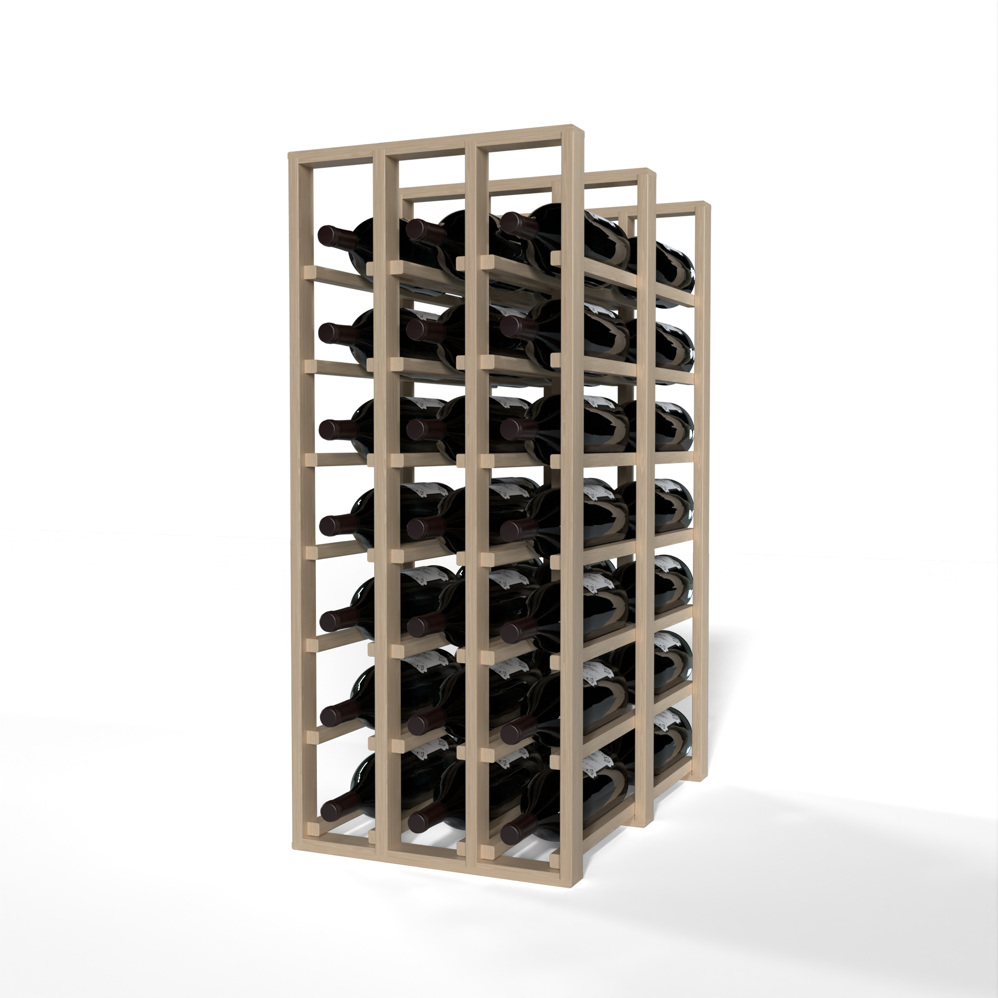 GrandCellar™ - 3 Column Full-Depth Double Deep Magnum Wine Rack - 36