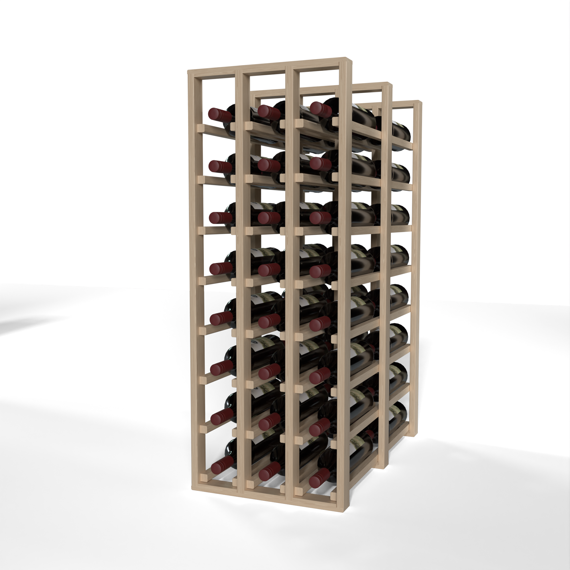 GrandCellar™ - 3 Column Full-Depth Double Deep Wine Rack - 36