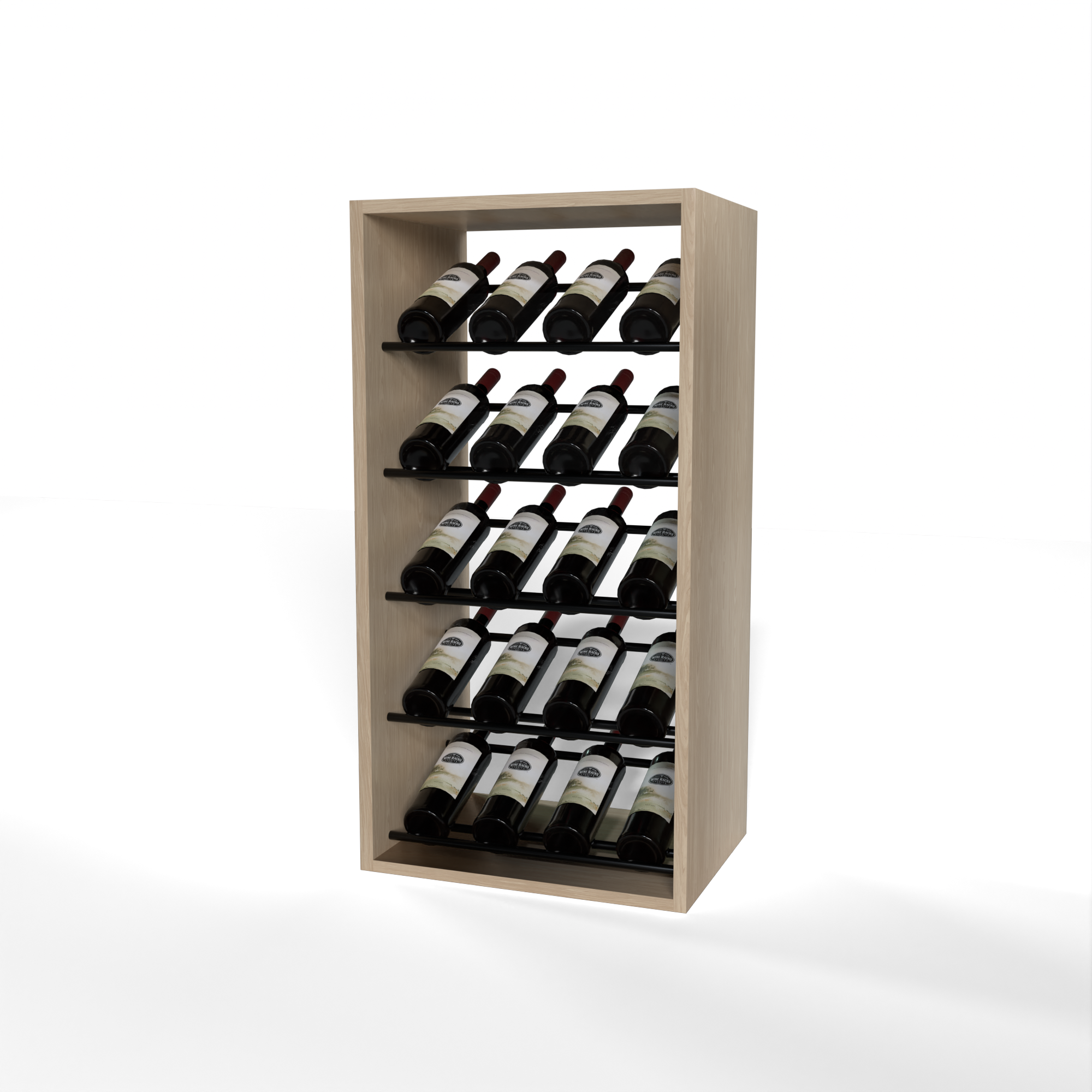 GrandCellar - 4 Column Full-Depth Label-Forward Wine Base Display - 36