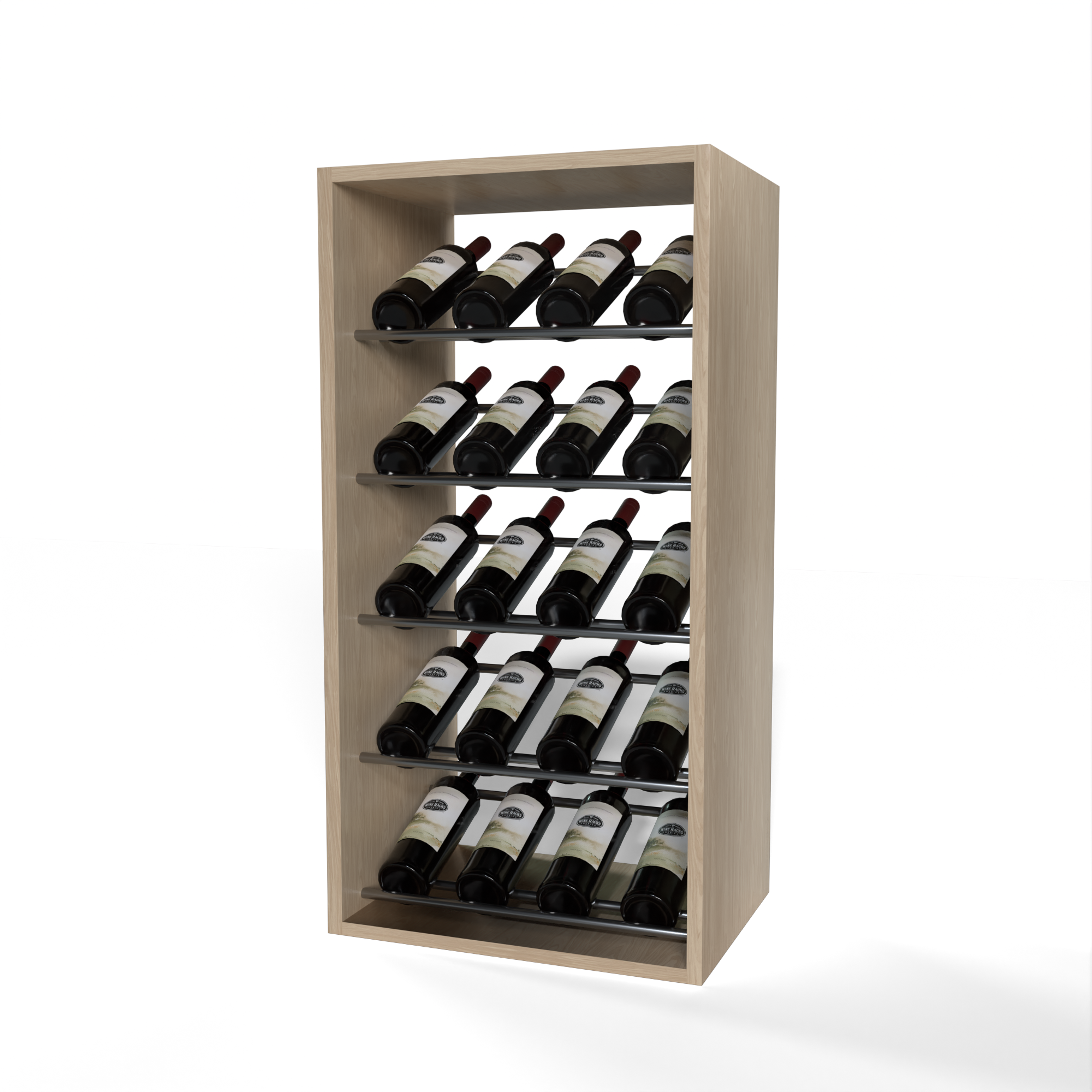GrandCellar - 4 Column Full-Depth Label-Forward Wine Base Display - 36
