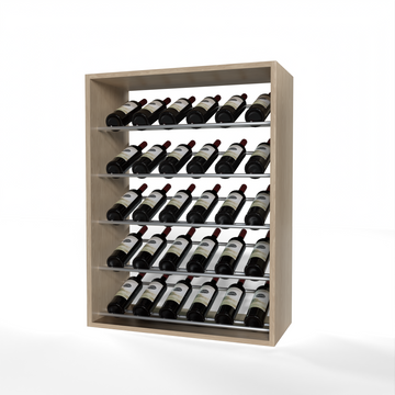 GrandCellar - 6 Column Full-Depth Label-Forward Wine Base Display - 36