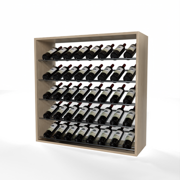 GrandCellar - 8 Column Full-Depth Label-Forward Wine Base Display - 36
