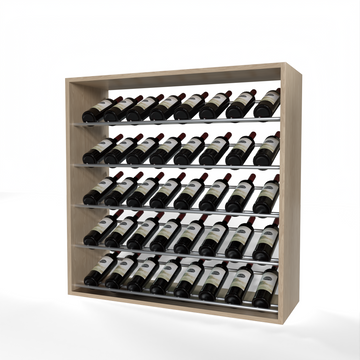 GrandCellar - 8 Column Full-Depth Label-Forward Wine Base Display - 36