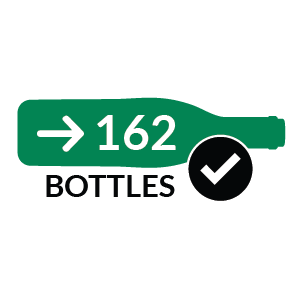 Display up to 162 bottles per rack