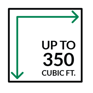 Covers up to 350 cubic ft.