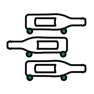 Right or left-facing bottle display