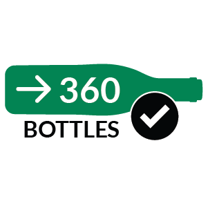 Store up to 360 bottles