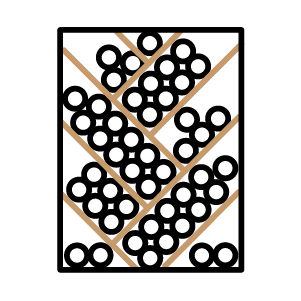 Modern herringbone pattern for creative storage 