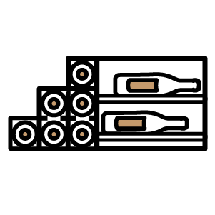 Classic cork-out or label-forward waterfall display options