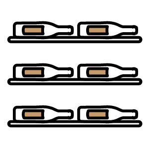 Showcase bottles label-forward