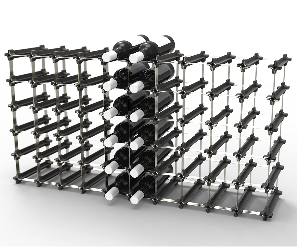 50 Bottle NOOK Wine Rack Kit Made from Only 2 Components Wine Racks