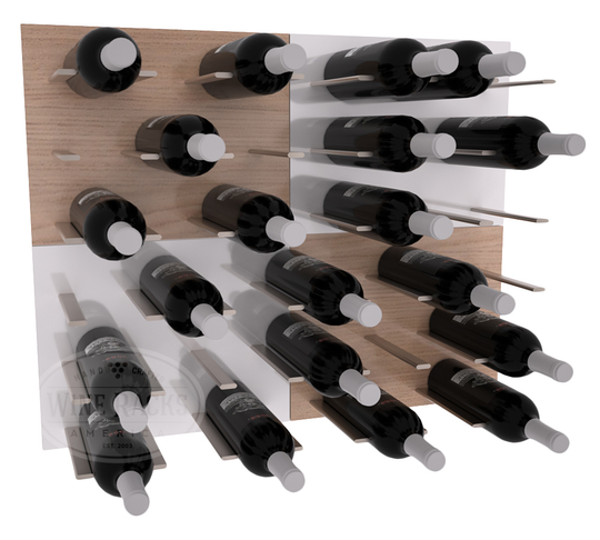 2x2 Racks Stact Combo 2x2 - Pure White/Oak Wine Rack – Wine Racks America