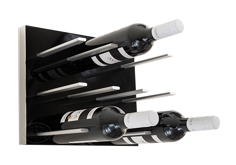 White Wibe Rack Stact Combo 2x3 - Piano Black & White Wine Rack – Wine Racks America