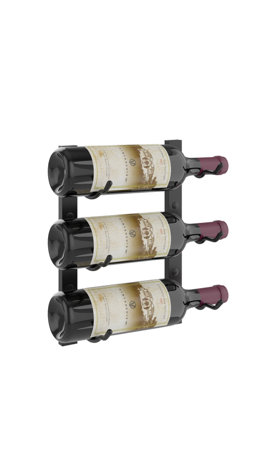 Porte-bouteilles Métal Noir Pour Mur, 10 Bouteilles, Rangement à Vin Mural