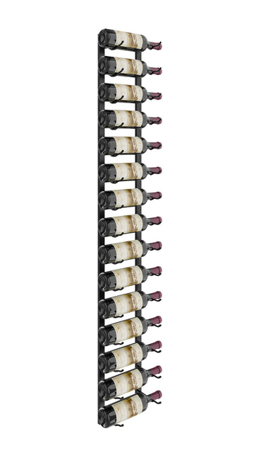 W Series Wine Rack 5 (wall mounted metal wine rack kit) in 15 Bottles (Single Deep) Matte Black