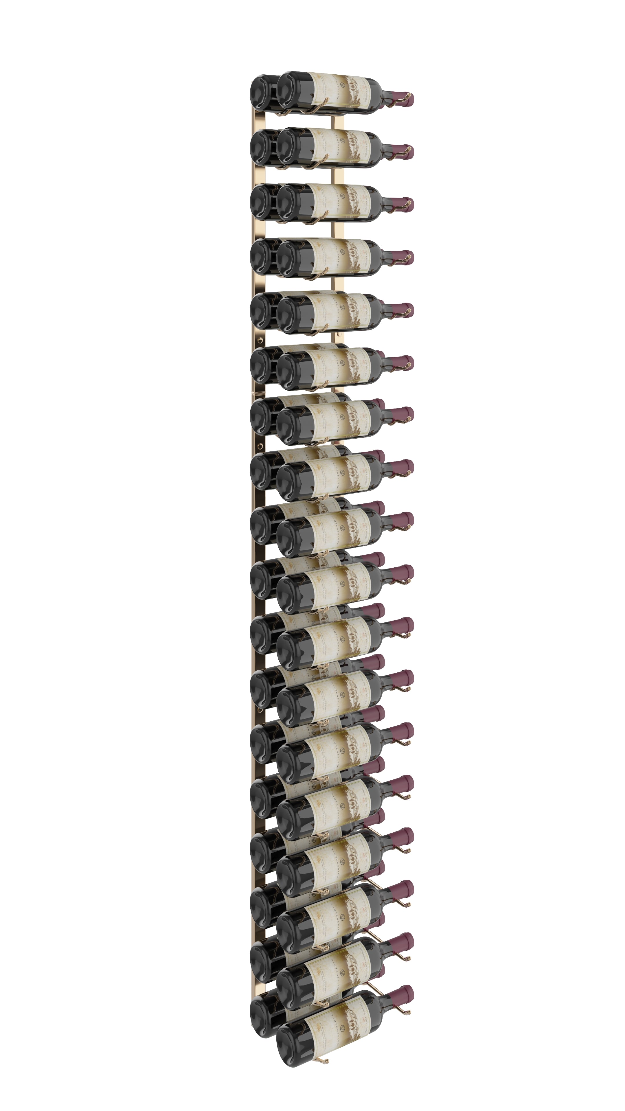W Series Wine Rack 6 (metal wall mounted storage kit) in 36 Bottles (Double Deep) Golden Bronze