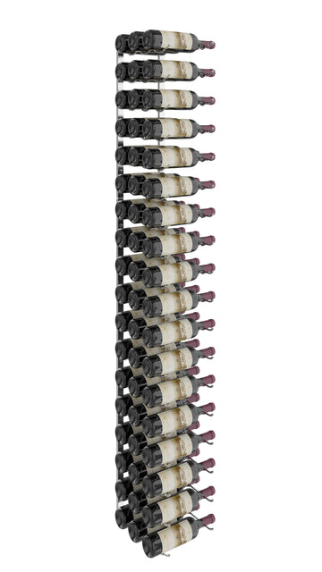 W Series Wine Rack 6 (metal wall mounted storage kit) in 54 Bottles (Triple Deep) Chrome Luxe