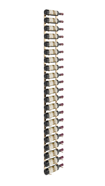 W Series Wine Rack 7 (wall mounted metal bottle storage kit) in 21 Bottles (Single Deep) Golden Bronze