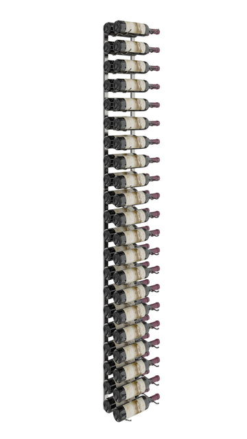 W Series Wine Rack 7 (wall mounted metal bottle storage kit) in 42 Bottles (Double Deep) Gunmetal