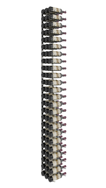 W Series Wine Rack 8 (modern wall mounted metal bottle storage) in 72 Bottles (Triple Deep) Gunmetal