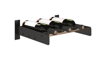 Evolution Wine Wall Cork Ledge in 3 bottles Matte Black/Golden Bronze