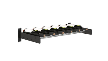 Evolution Wine Wall Cork Ledge in 6 bottles Matte Black/Cool Gray