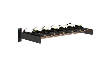 Evolution Wine Wall Cork Ledge in 6 bottles Matte Black/Golden Bronze