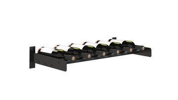 Evolution Wine Wall Cork Ledge in 6 bottles Matte Black