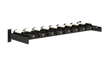 Evolution Wine Wall Cork Ledge in 9 bottle Matte Black