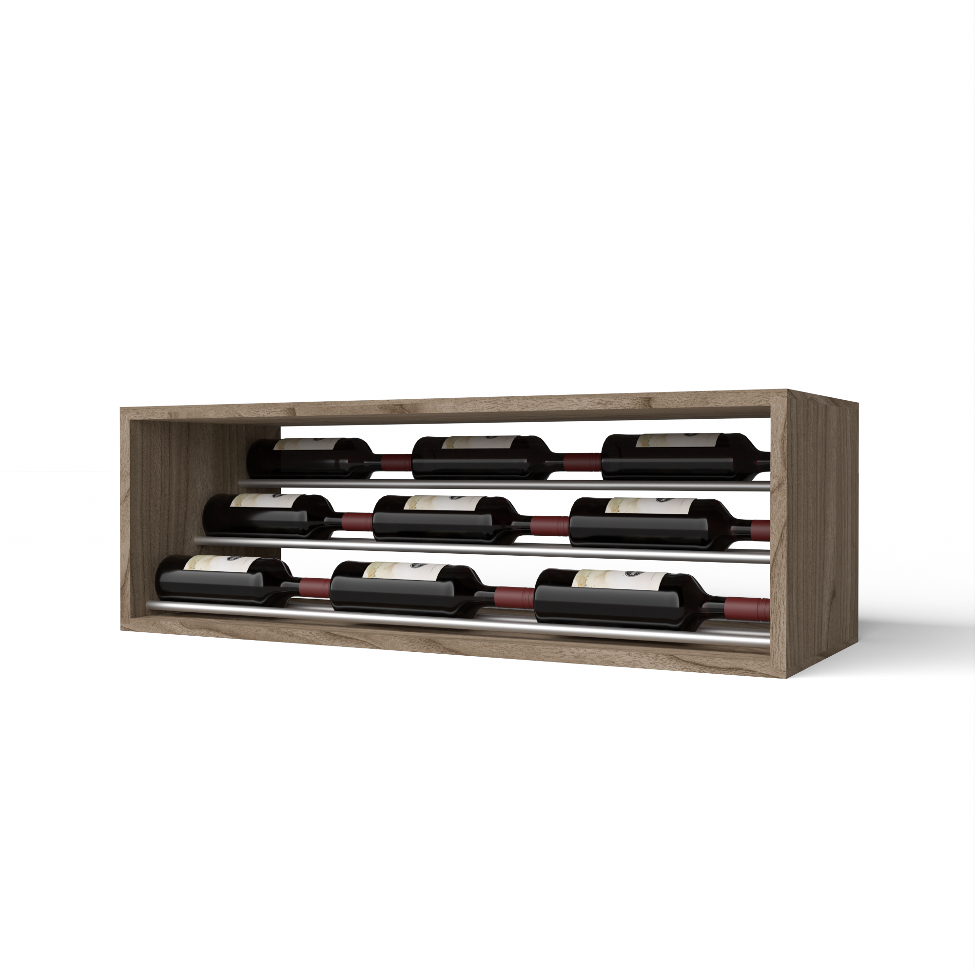 GrandCellar™ - 8 Column Waterfall Label-Forward Wine Display - 12