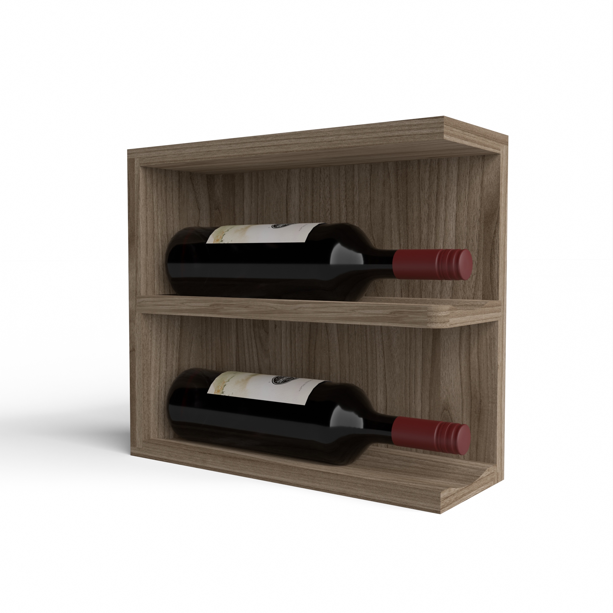 GrandCellar™ - Full-Depth Wine Cubby Curved Right Hand End Cap Display - 12