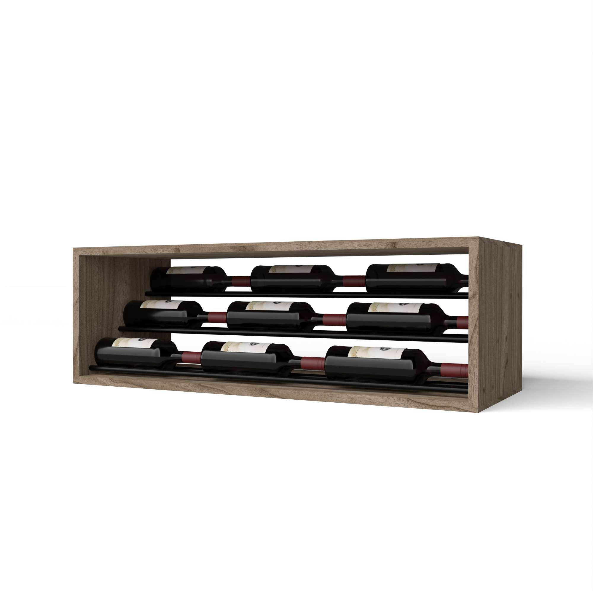 GrandCellar™ - 8 Column Waterfall Label-Forward Wine Display - 12