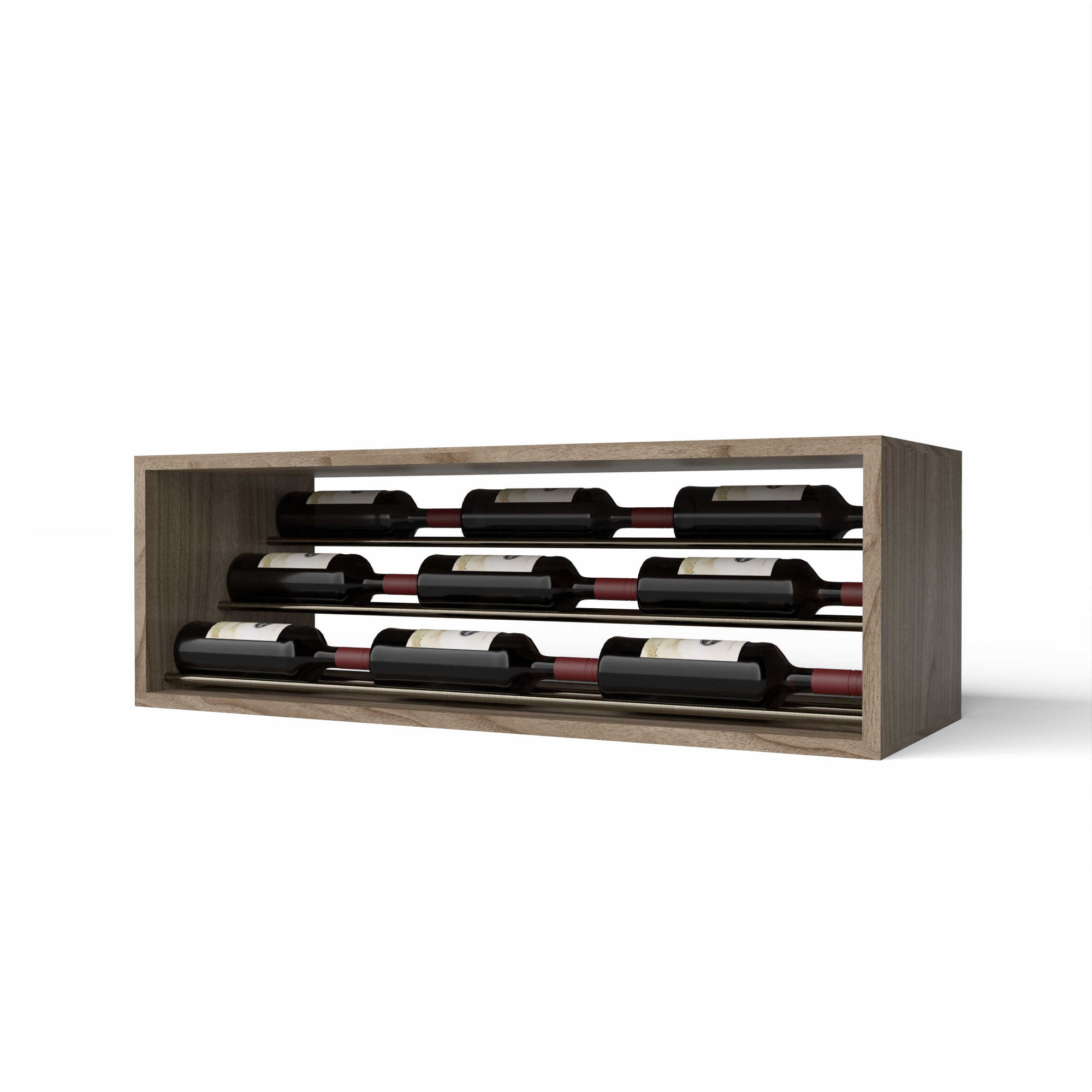 GrandCellar™ - 8 Column Waterfall Label-Forward Wine Display - 12