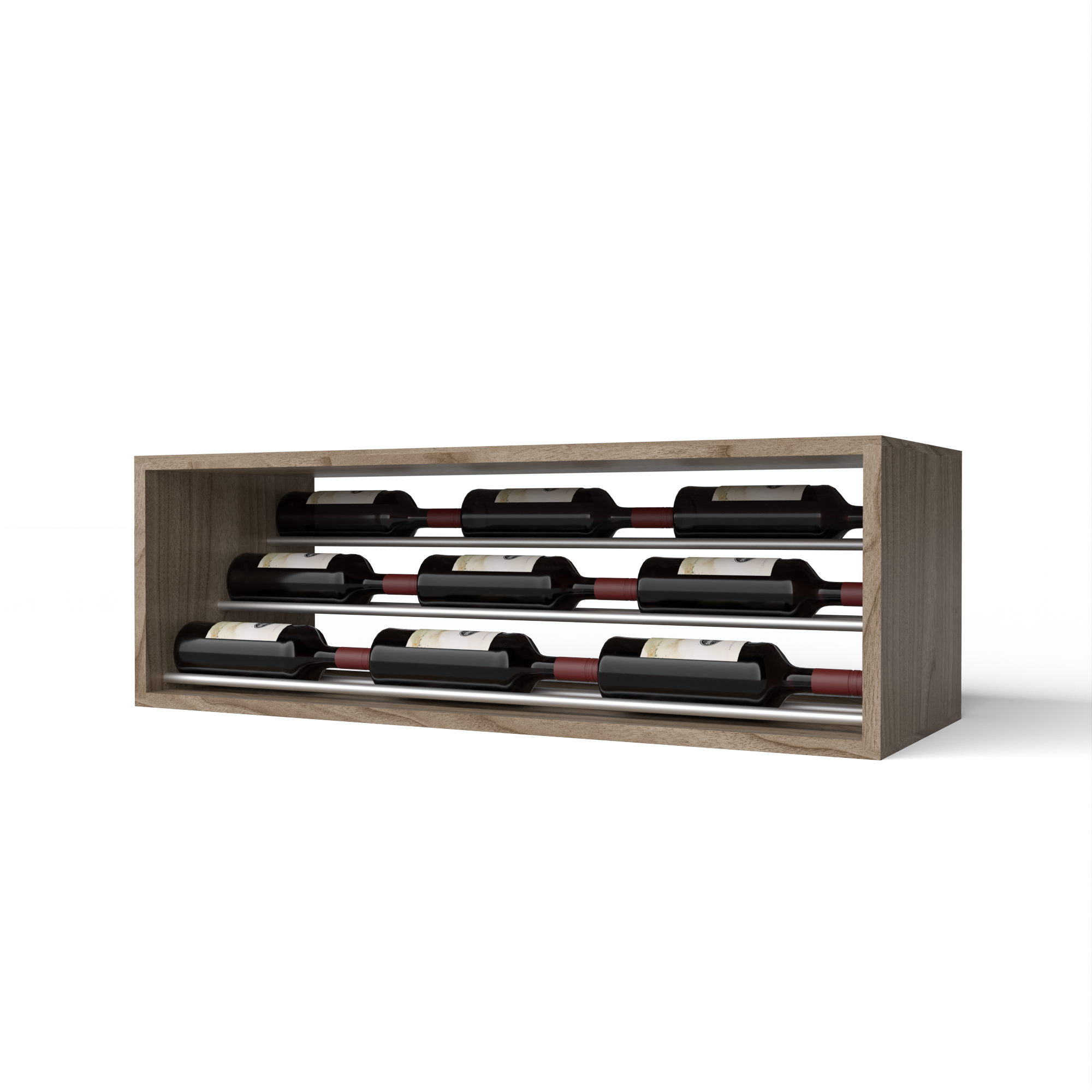 GrandCellar™ - 8 Column Waterfall Label-Forward Wine Display - 12