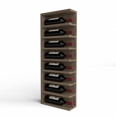 GrandCellar™ - Full-Depth Wine Cubby Curved Right Hand End Cap Display - 36"