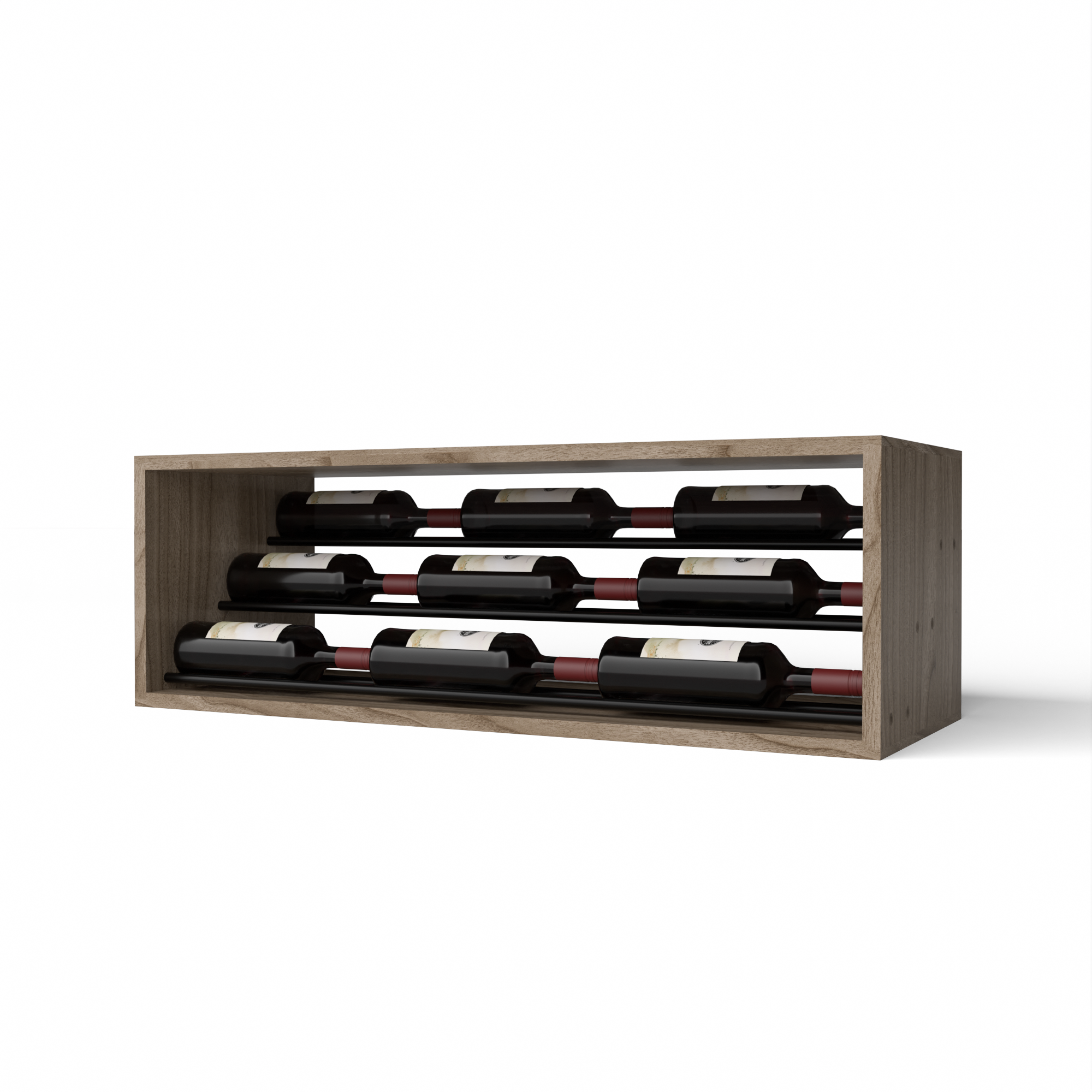 GrandCellar™ - 8 Column Waterfall Label-Forward Wine Display - 12