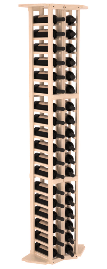 InstaCellar - 2 Column Corner Rack in Ponderosa Pine Unstained with WineSafe™ Satin Sealant