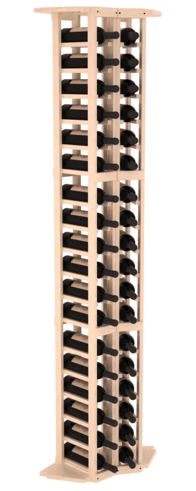 InstaCellar - 2 Column Corner Rack in Ponderosa Pine Unstained with WineSafe™ Satin Sealant