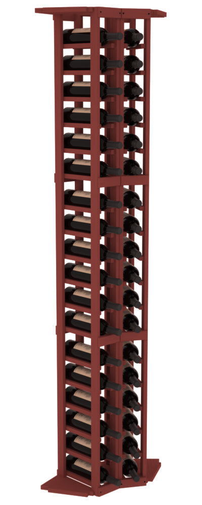 InstaCellar - 2 Column Corner Rack in Ponderosa Pine Cherry stained without WineSafe™ Satin Sealant