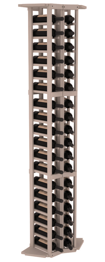InstaCellar - 2 Column Corner Rack in Ponderosa Pine Greywash stained without WineSafe™ Satin Sealant