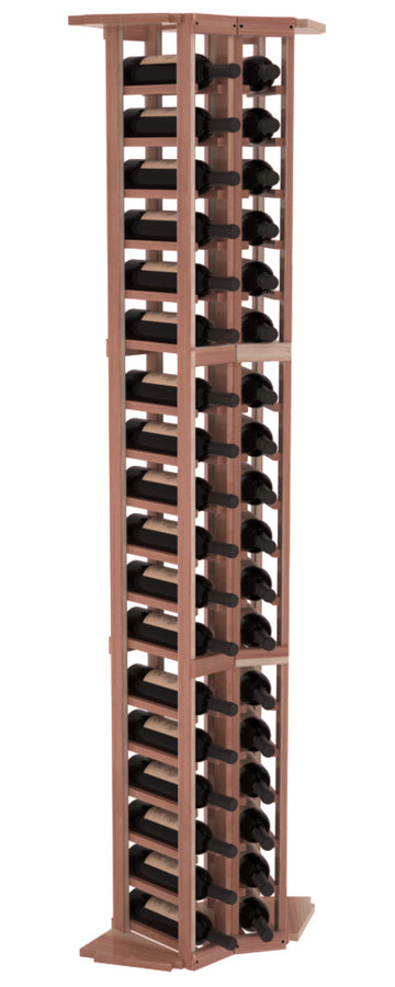 InstaCellar - 2 Column Corner Rack in Premium Redwood Unstained with WineSafe™ Satin Sealant