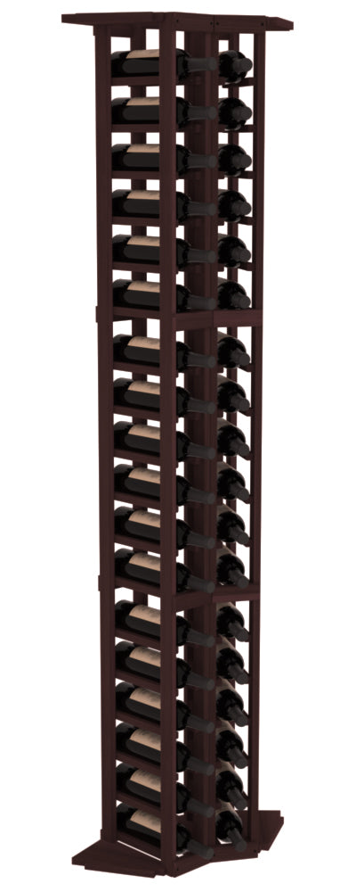 InstaCellar - 2 Column Corner Rack in Premium Redwood Walnut stained without WineSafe™ Satin Sealant