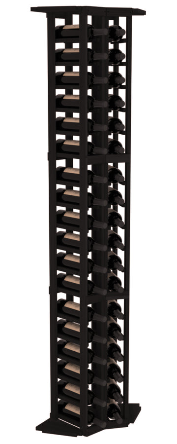 InstaCellar - 2 Column Corner Rack in Premium Redwood Black stained without WineSafe™ Satin Sealant
