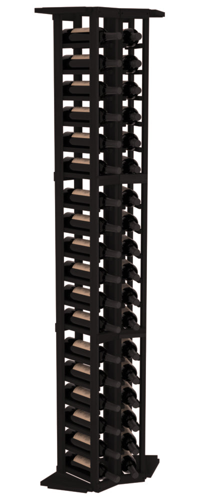 InstaCellar - 2 Column Corner Rack in Premium Redwood Black stained without WineSafe™ Satin Sealant