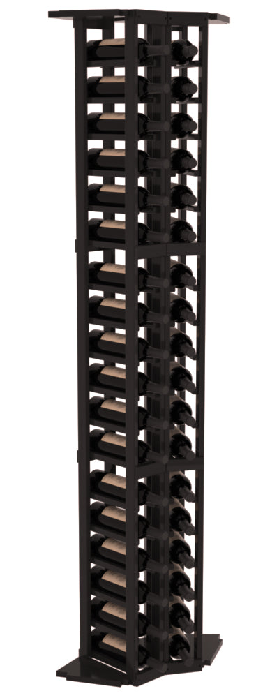 InstaCellar - 2 Column Corner Rack in Premium Redwood Black stained with WineSafe™ Satin Sealant