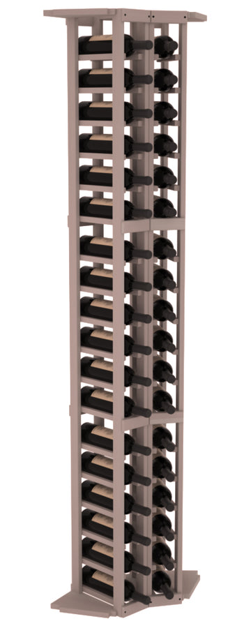 InstaCellar - 2 Column Corner Rack in Premium Redwood Greywash stained without WineSafe™ Satin Sealant